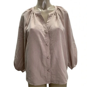 Marc New York Size Large New Blush Shirt 3/4 Sleeve Button Top. New With Tags